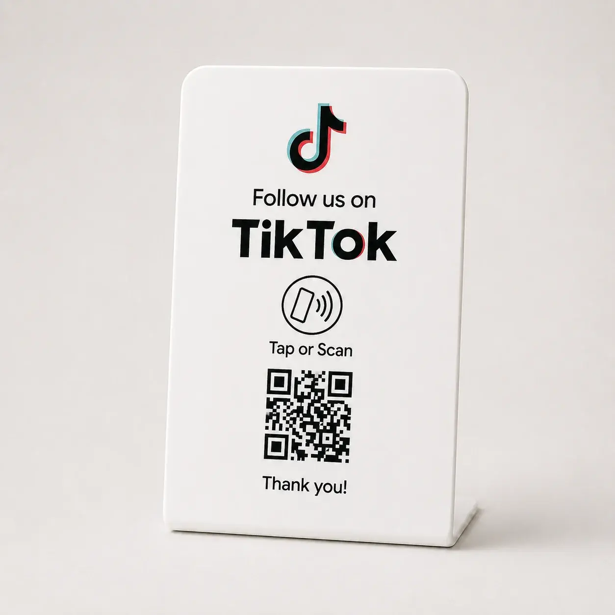 White TikTok Follow Stand